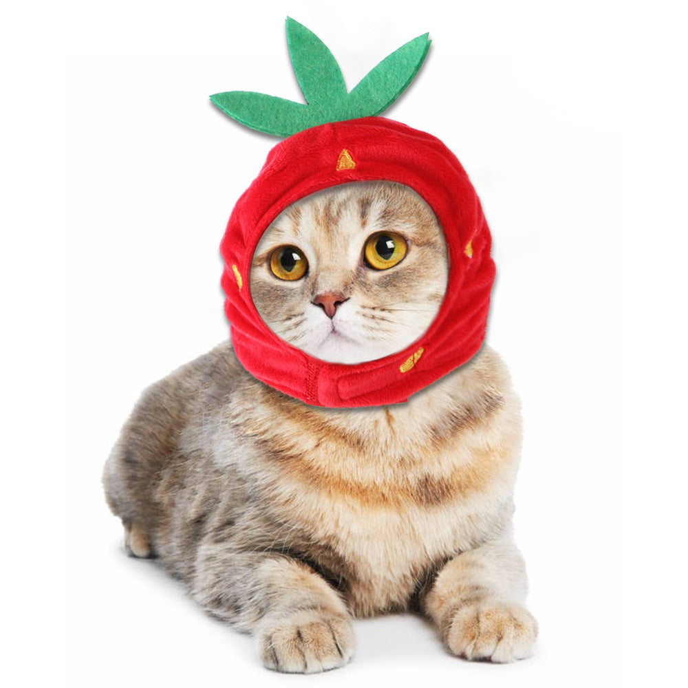 Pet Headgear Cute Cat Teddy Dress Up SUNFLOWER Cat Headdress Wig Cat Headgear Hat