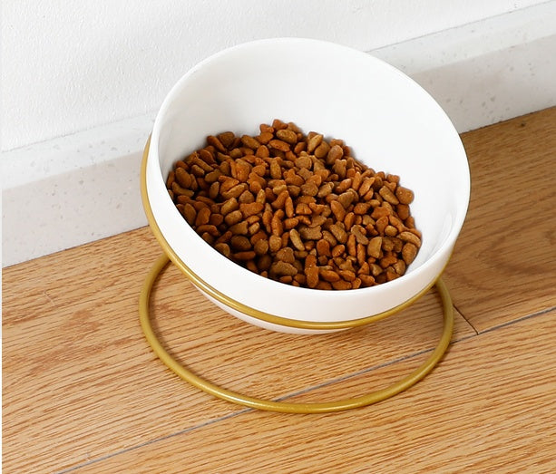 Cat Food Bowl With Iron Frame To Protect Cervical Spine