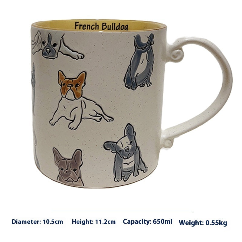 Ceramic Underglaze Hand Painted Cute Cat Mug