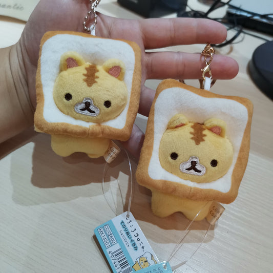 Japanese Cartoon Toast Cat Plush Doll Pendant