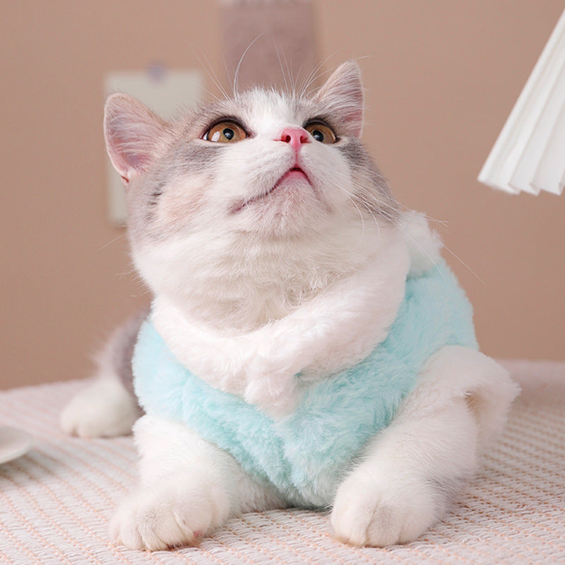 Winter Cat Clothes Without Sleeves To Prevent Hair Loss And Keep Warm