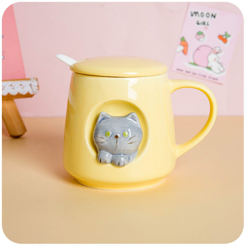 Kitten Mug Cat Ceramic With Lid