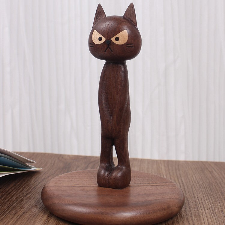 Wooden Cat Stand Tissue Holder