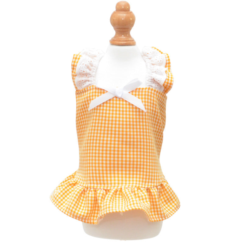 Dog Skirt Little Princess Cute Clothes Cat Thin Sunscreen Vest