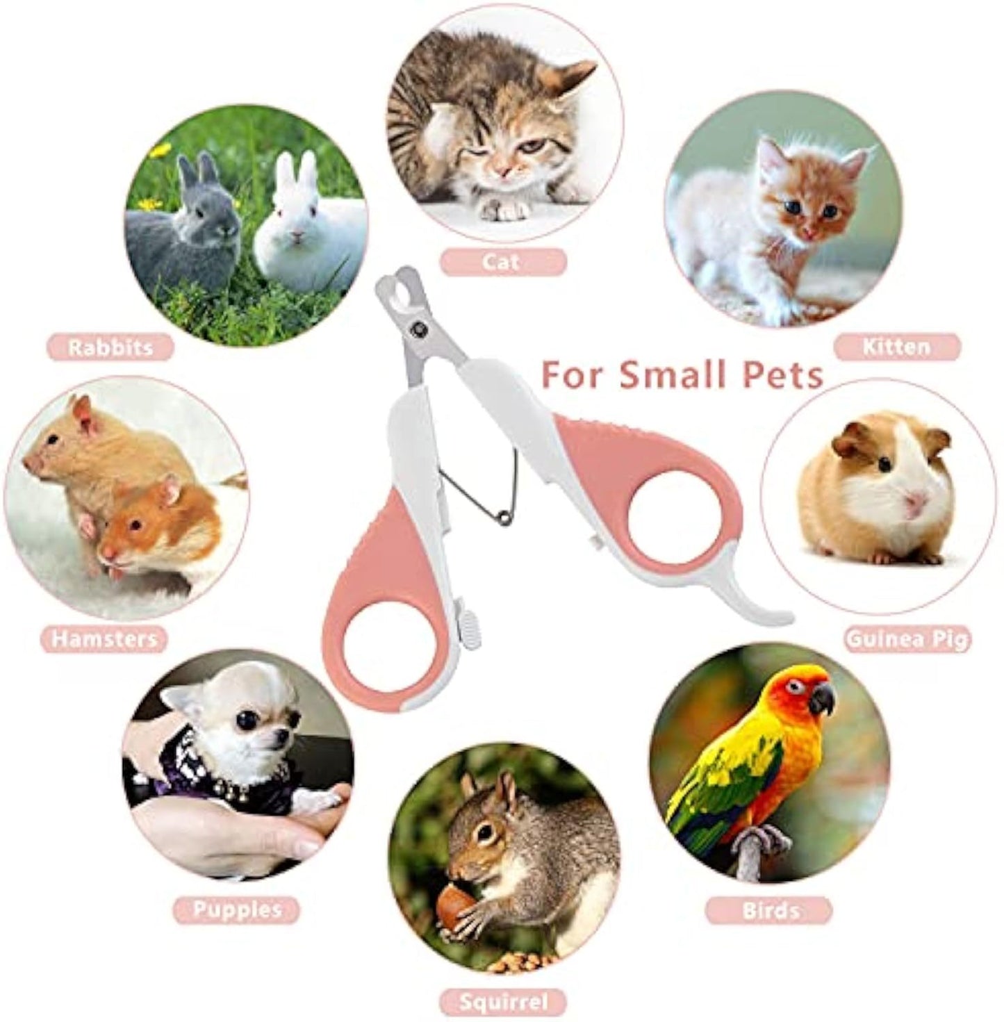 Cat Nail Clippers With Safety Guard And Sharp Angled Blade Best Grooming Tool Cat Claw Trimmer Cat Scissors Pet Nail Clippers For Cats Kitten Puppy Rabbit Bird Ferret And Small Dog