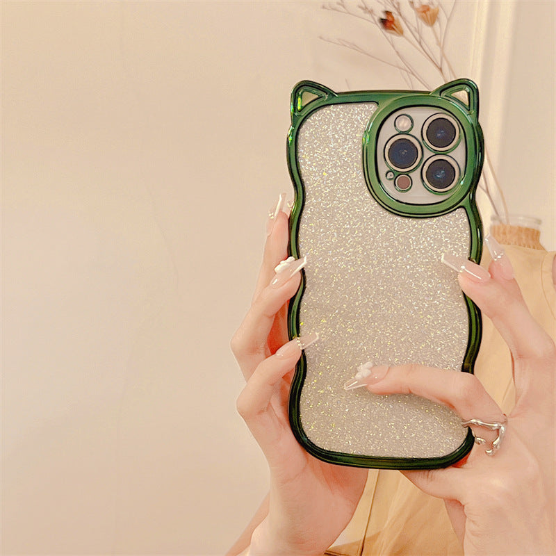 Luxury Electroplating Glitter Cat Ears Phone Case