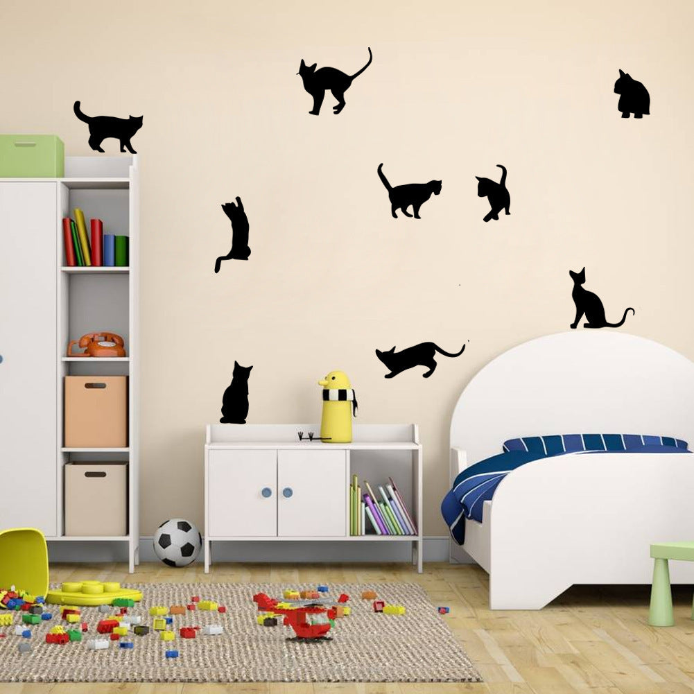 Removable Cat Bedroom Living Room Background Wall Sticker