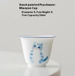 Home Fashion Hand-painted Cat Small Teacup