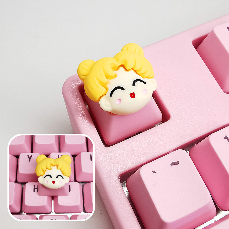 Personality Cat Claw Key Cake Cute Beauty Girl Square