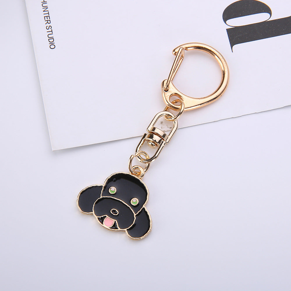 Pet Jewelry Keychain Painted Keychain Cute Dog Keyring