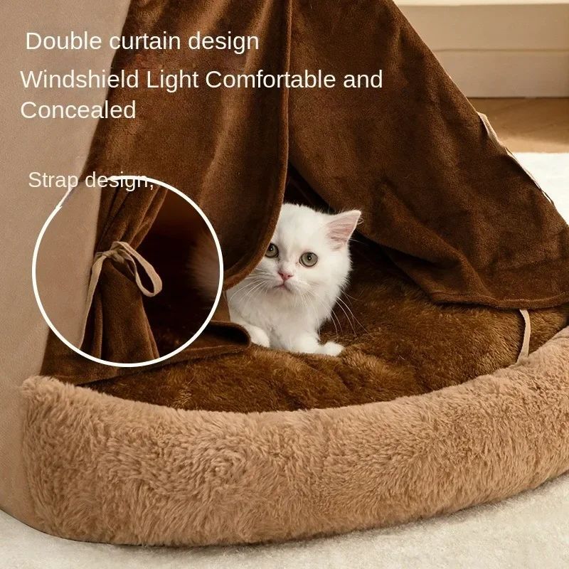 Autumn And Winter New Cat Litter Four Seasons Universal Closed Cat Villa Internet Celebrity Dog House Kennel Pet Supplies