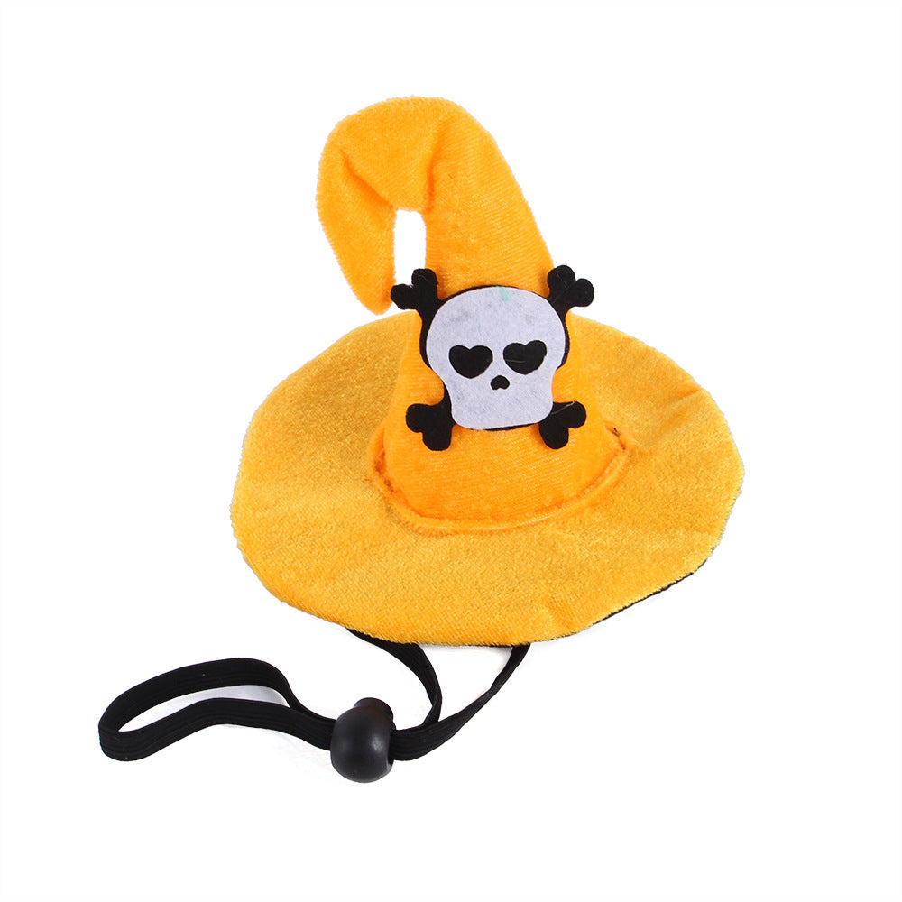 Pet Cat Halloween Hat Pumpkin Headgear