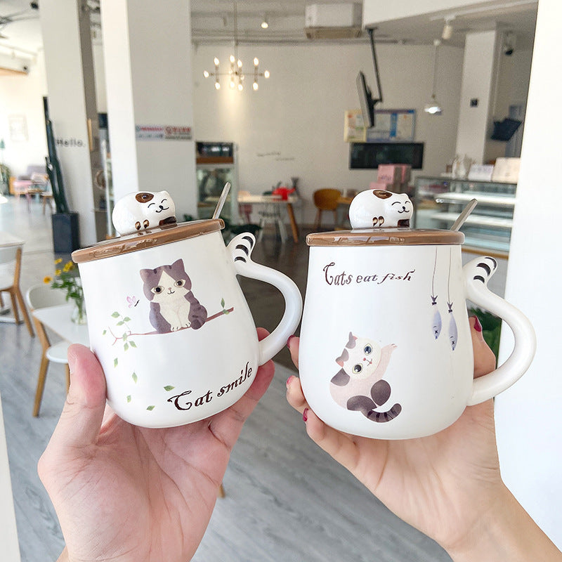 Creative Cartoon Cute Cat Mug For Household Use