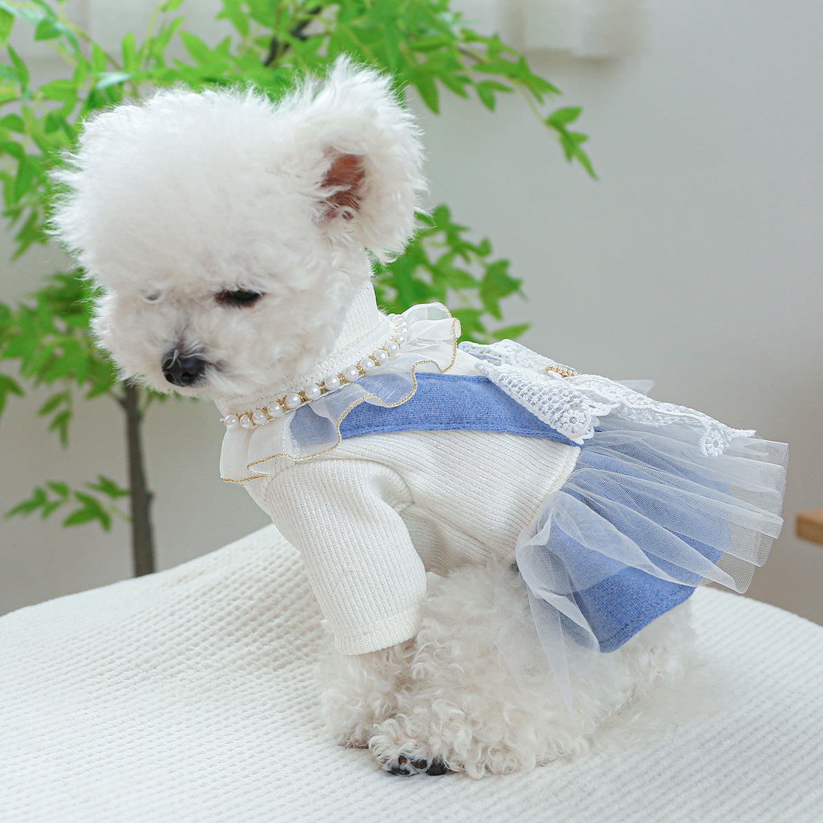 Pearl Lace Cute Pet Dog Cat Clothes And Dresses