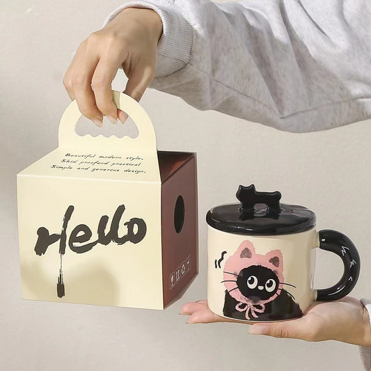 Creative Statement Cat Mug With Lid