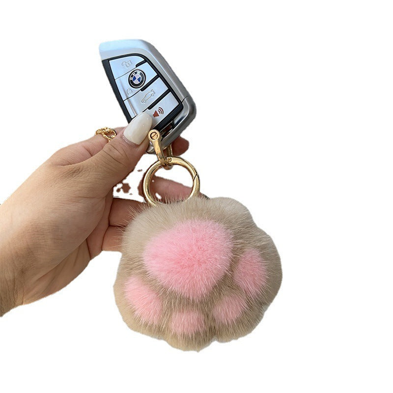 Cat Claw Mink Fur Imitation Fur Hanging Ornament Key Chain