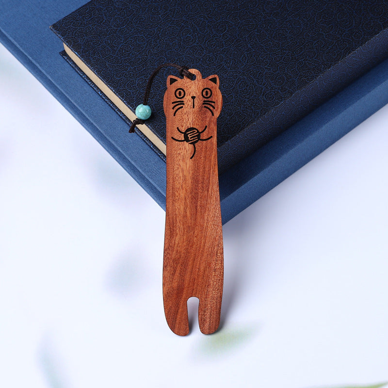 New Cute Cat Sandalwood Bookmark