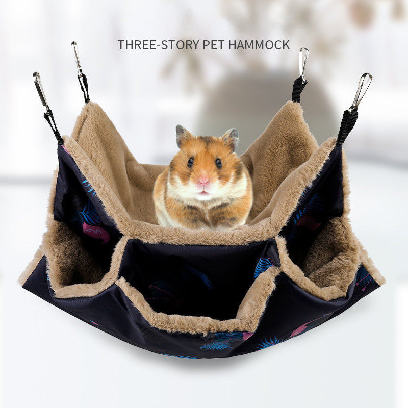 Pet Cage Hammock Guinea Pig Rat Hammock Tunnel Squirrel Toys Ferret Hanging Bed For Small Animals Cage Nest Pet Supplies