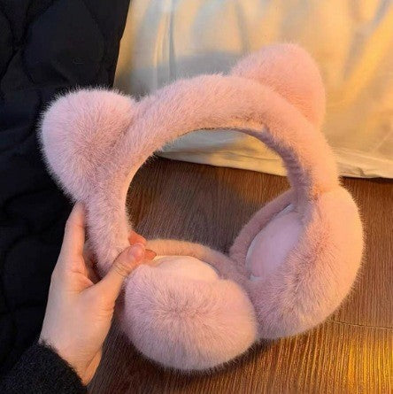 Cute Cat Ears Plush Earmuff Female Winter