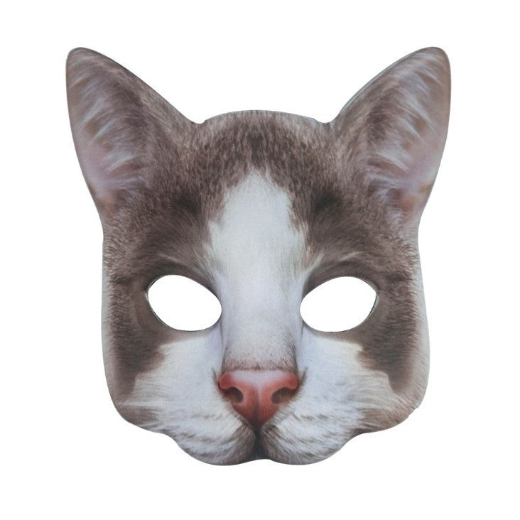 Masquerade Digital Printing Animal White Cat Mask