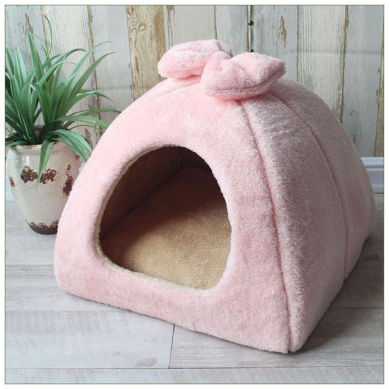 Cat Litter Winter Enclosed Warm Cat Villa Internet Celebrity Kennel Teddy Deerhound Chihuahua Yurt Pet Litter