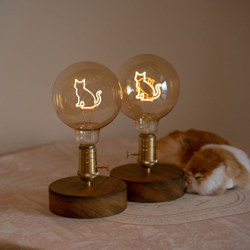 Cat Cute Girl Heart Bedroom Decoration Bedside Lamp