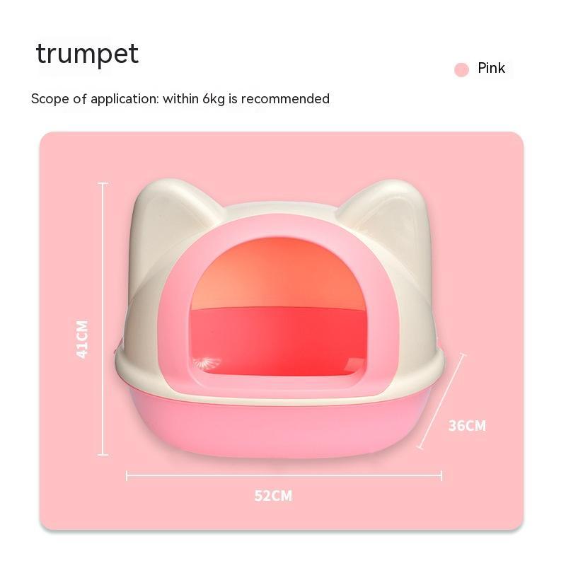 Troublemaker Semi-closed Cat Toilet Cat Head Toilet Litter Box