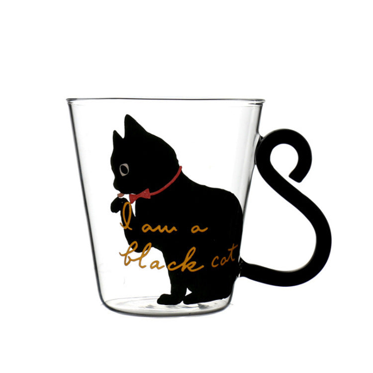 Couple Cup Cute Black Cat White Cat Cup Breakfast