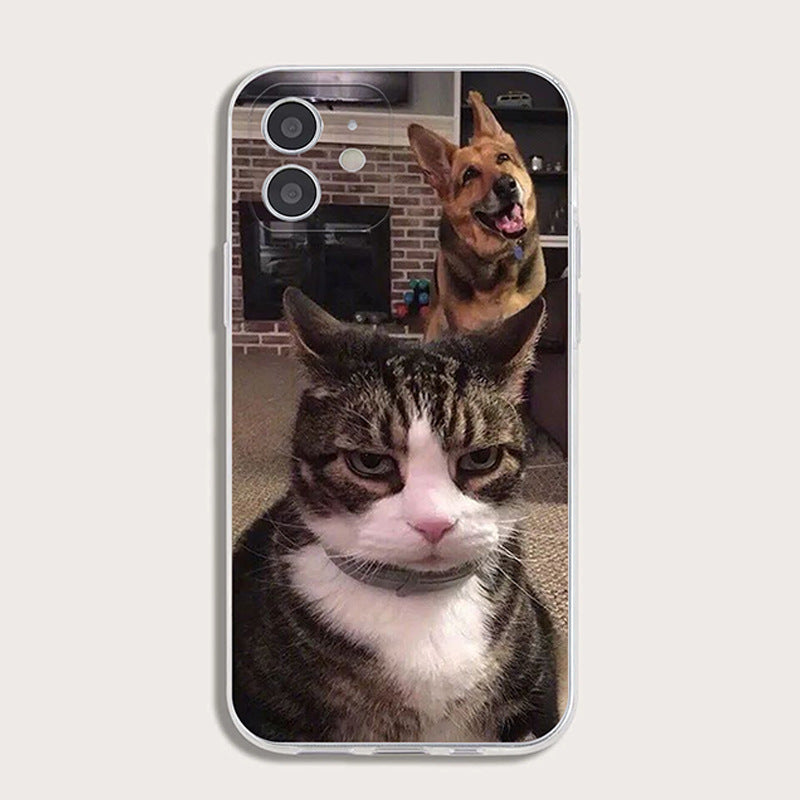 Painted Cat Transparent TPU Soft Shell Phone Case