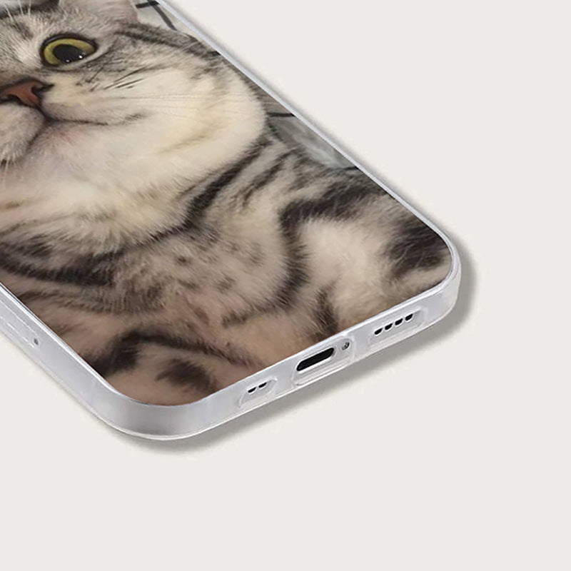 Painted Cat Transparent TPU Soft Shell Phone Case