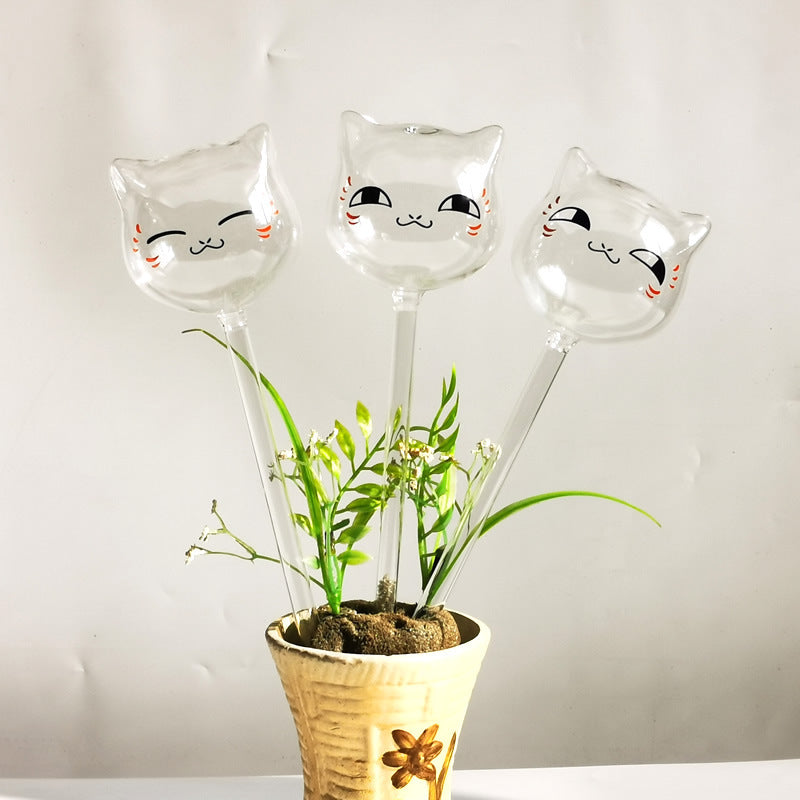 Household Fashion Personality Cute Cat Glass Watering Device