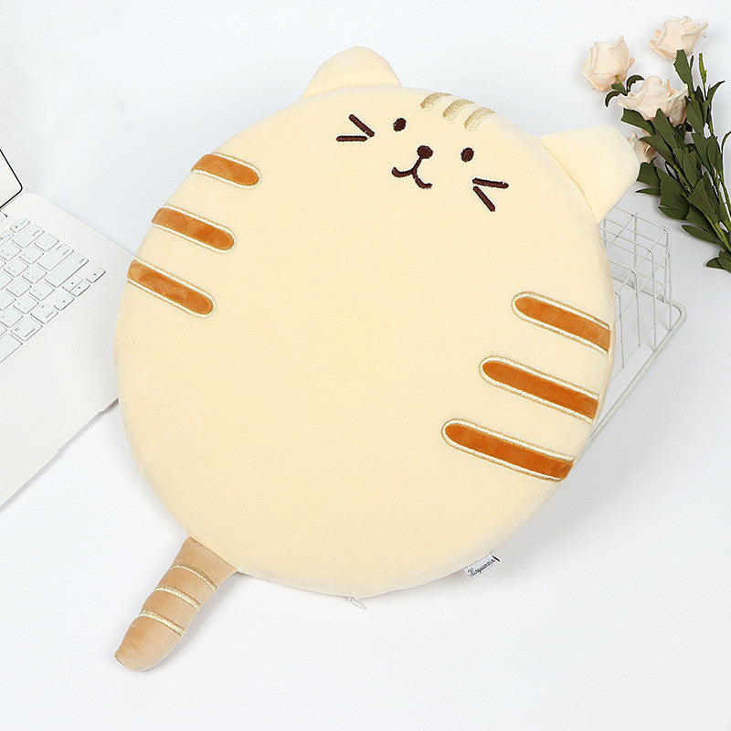 Living Room Bedroom Cartoon Cat Thickened Round Cushion