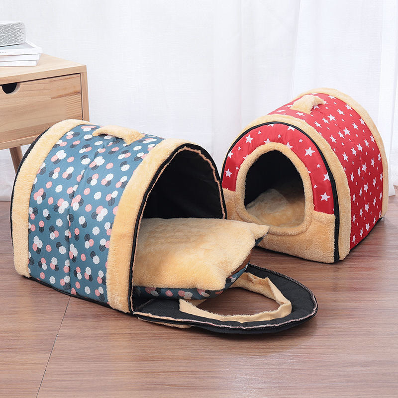 Detachable And Washable Kennel Cat Litter Closed House For Cats Warm Pet Supplies