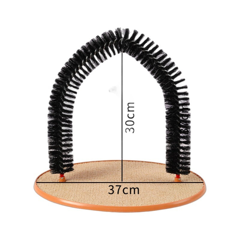 Cat Hair Rub And Anti-Itch Device Plastic Arch-Shaped Brush Cat Scratching Post Cat Toy Hair Grooming Self-Pleasure Little Mouse