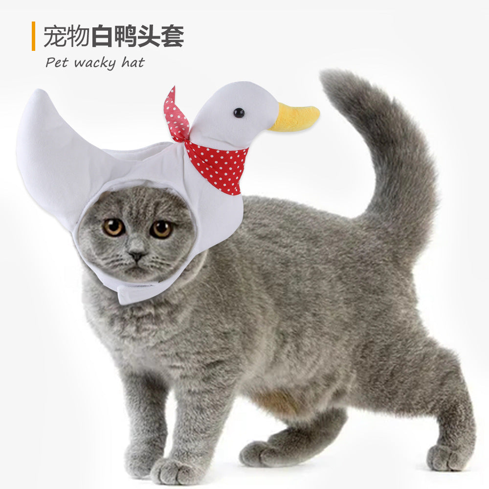 Pet Headgear Cute Cat Teddy Dress Up SUNFLOWER Cat Headdress Wig Cat Headgear Hat