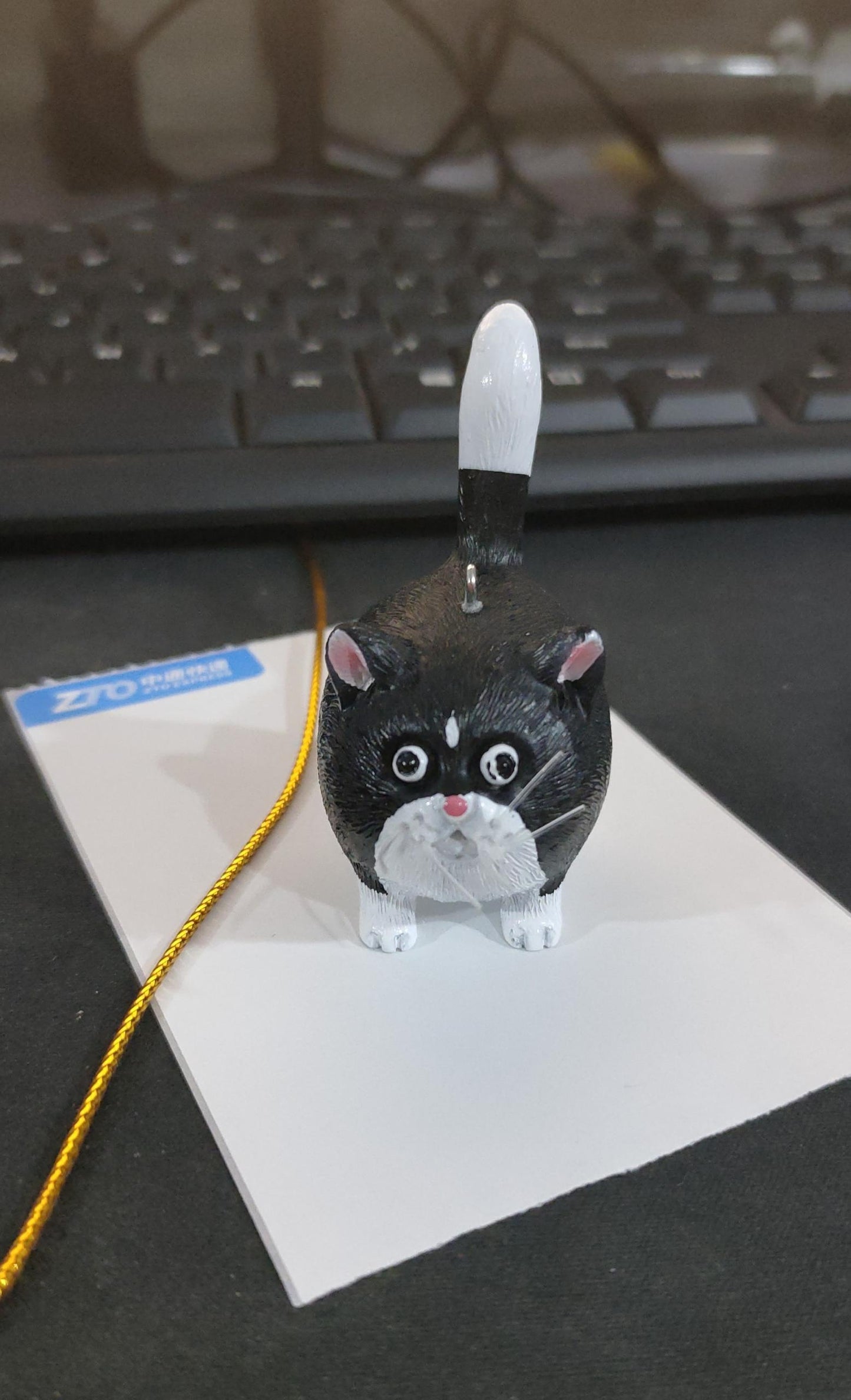 New Cute Cat Resin Crafts Decoration Pendant