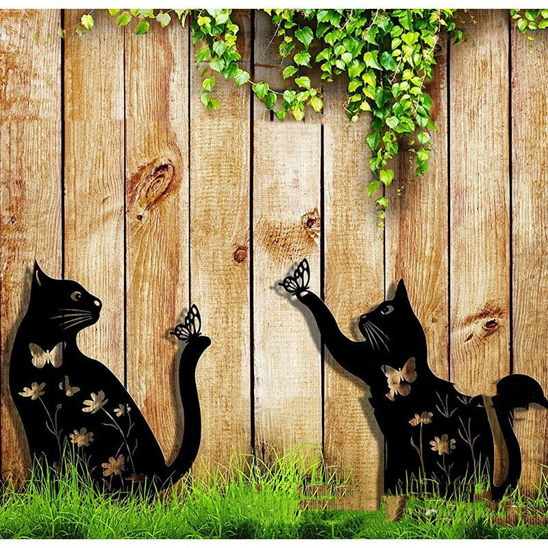 Black Cat Metal Hollow Card