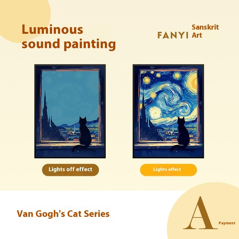 Van Gogh Cat Series Cute Creative Audio Gift