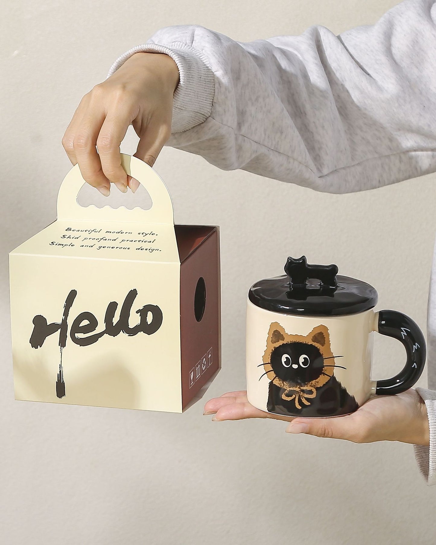 Creative Statement Cat Mug With Lid