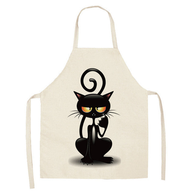 Cute Cartoon Cat In Apron