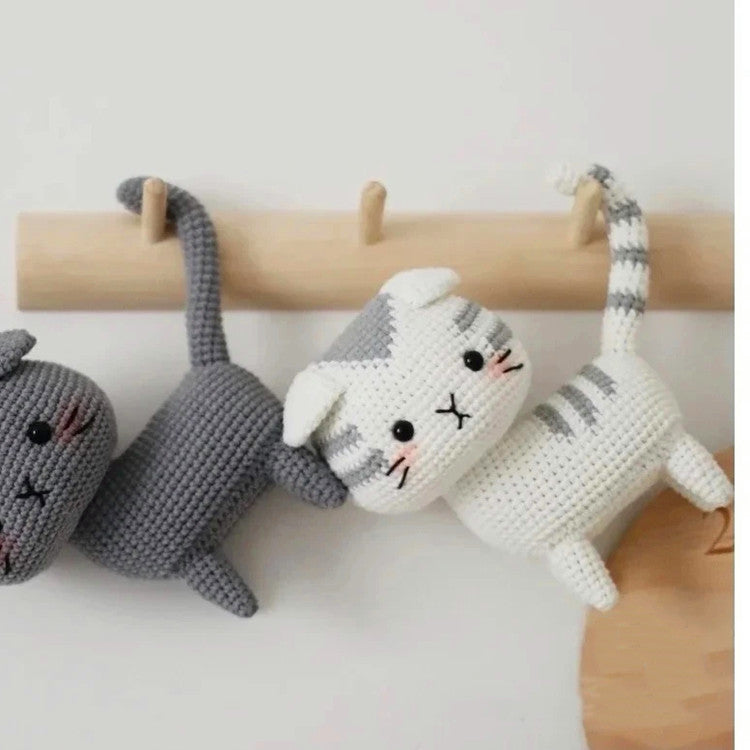 Yarn Crochet Cute Little Cat Material Bag