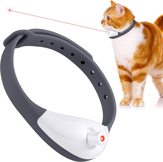 Wearable Automatic Cat Toys With LED Lights  Electric Smart Amusing Collar For Kitten  Interactive Cat Toys For Indoor Cats Pet Exercise Toys  USB Rechargeable Auto On Off