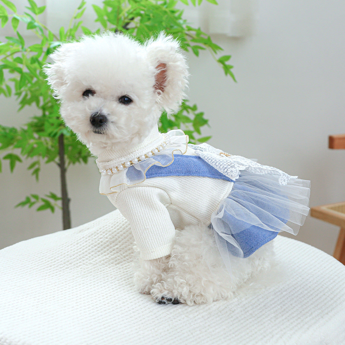 Pearl Lace Cute Pet Dog Cat Clothes And Dresses