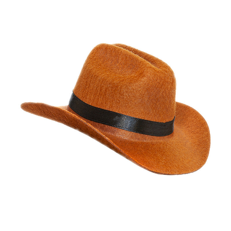 Pet Cat Western Straw Cowboy Hat