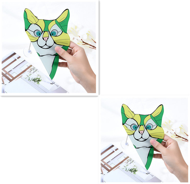 Stained Glass Cat Window Hanger Decoration