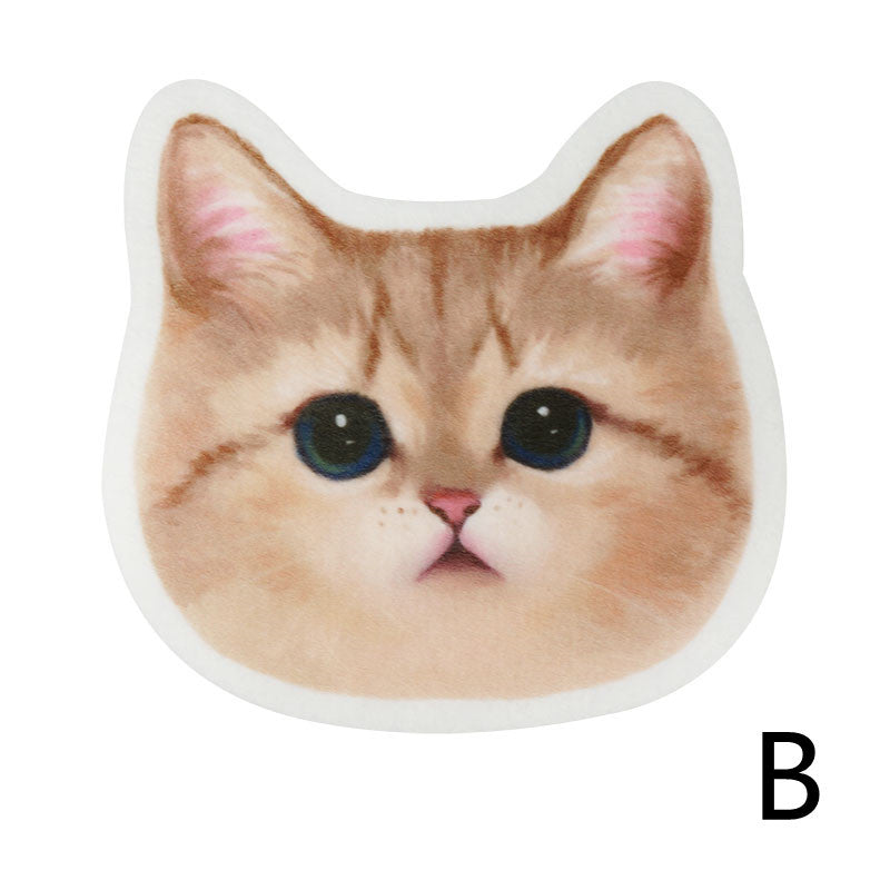 Cat Illustration Cute Cat Head Felt Coaster Dining Table Potholder