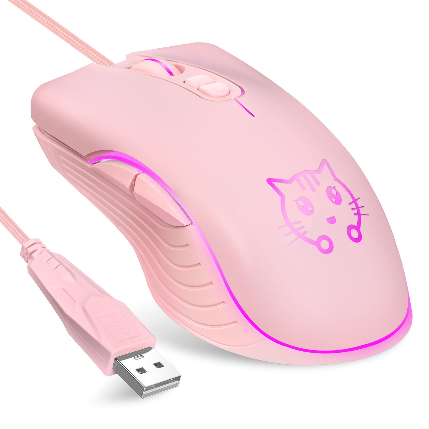 Cat Wired Gaming Electronic Sports Photoelectric Sliding Mouse