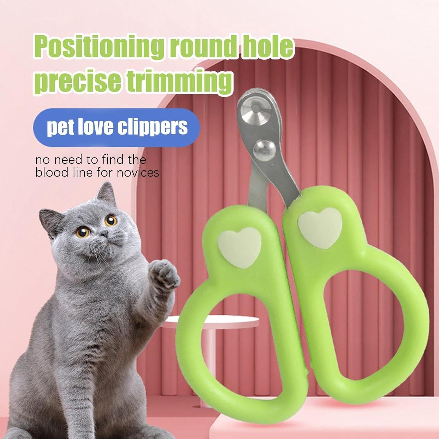 Pet Nail Clippers, Best Cat Nail Clippers And Claw Trimmer, Portable Cat Clippers Paw Trimmer, Special Grooming Tool, Professional Pet Nail Clippers Best For A Cat, Puppy, Kitten & Small Dog