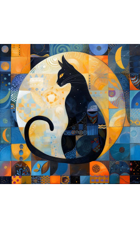 Black Cat And Moon Love Cushion Covers Pillowcase