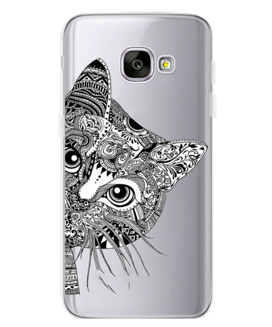 Ultra-thin soft plastic cartoon phone case cat mobile phone case